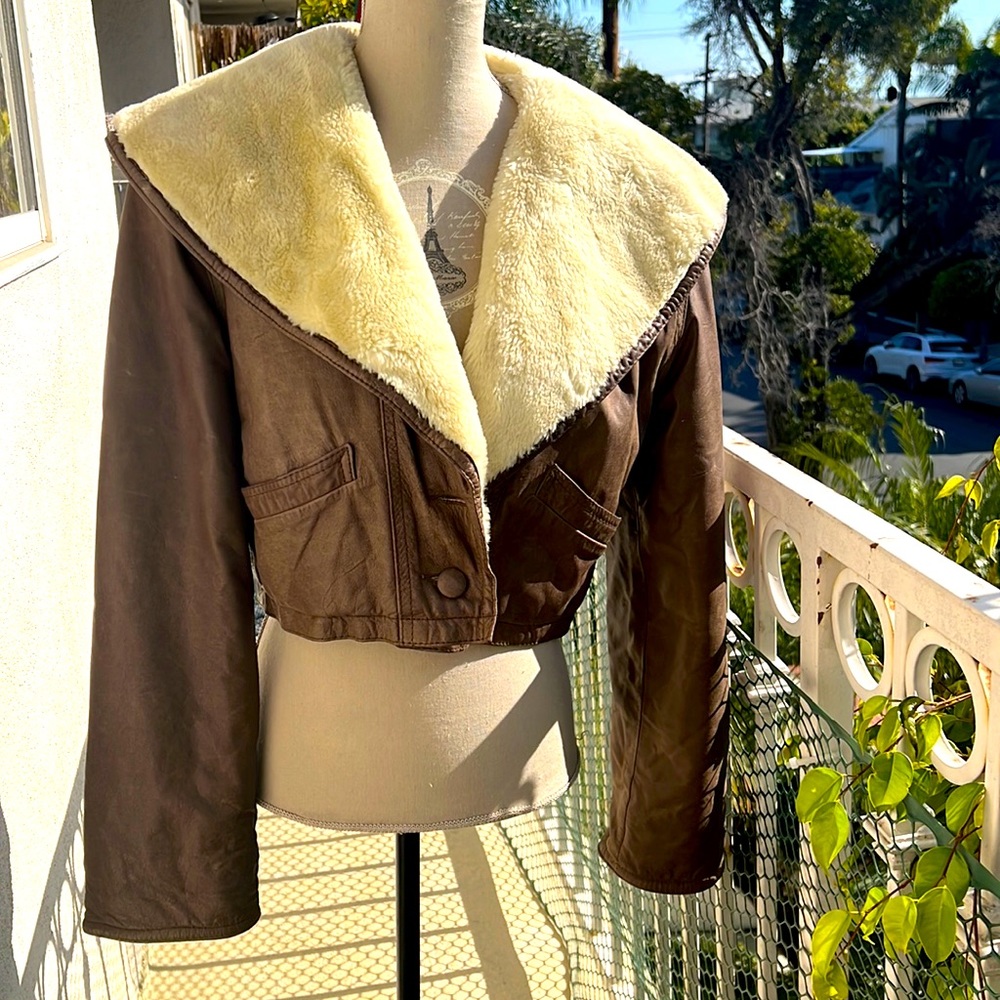 Winter leather jacket